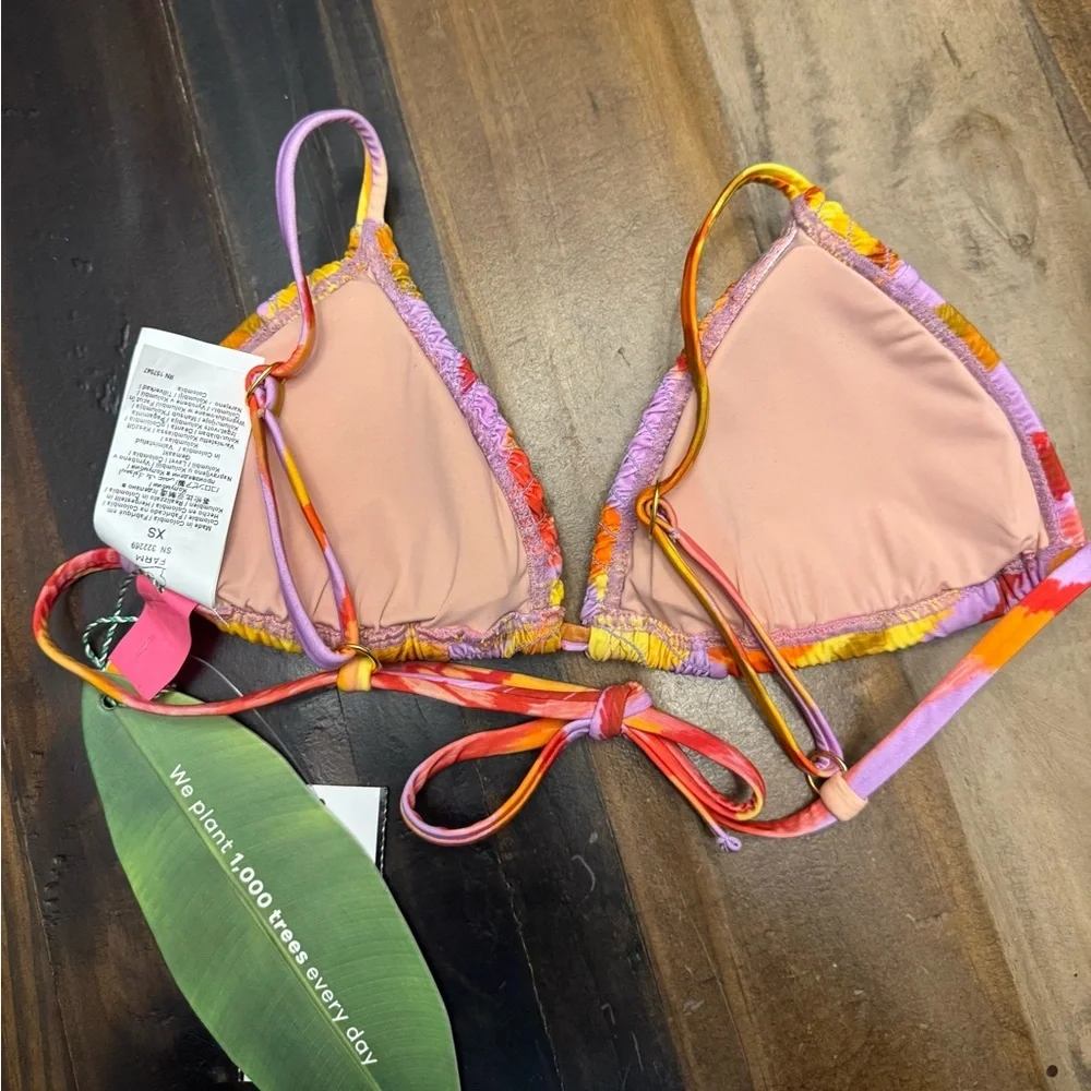 FARM Rio Painted Fishes Triangle Bikini Top